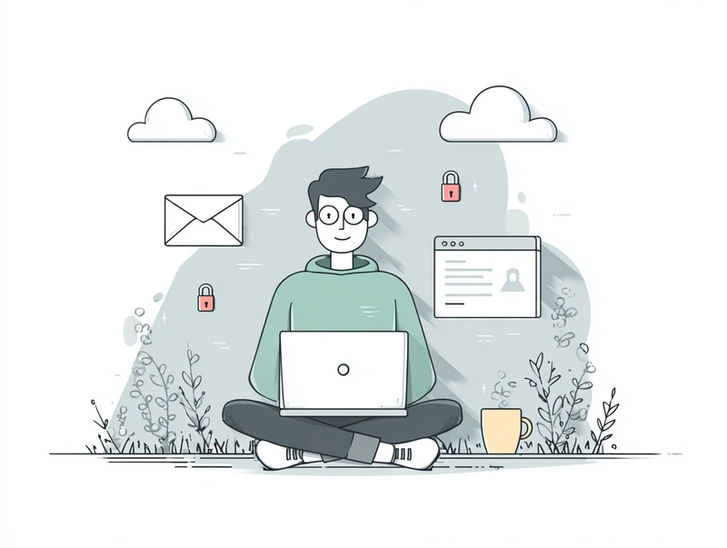 Illustration about recognizing email scams and fraud