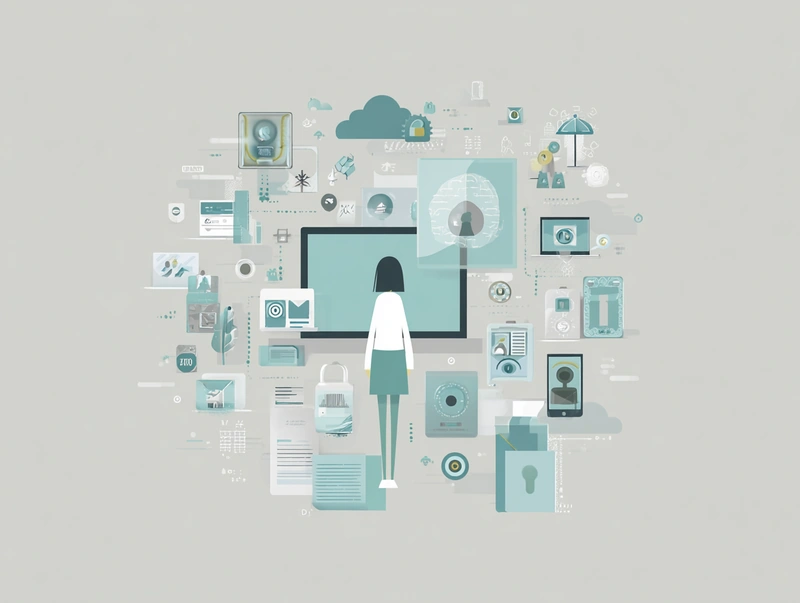 Illustration about sharing personal data online