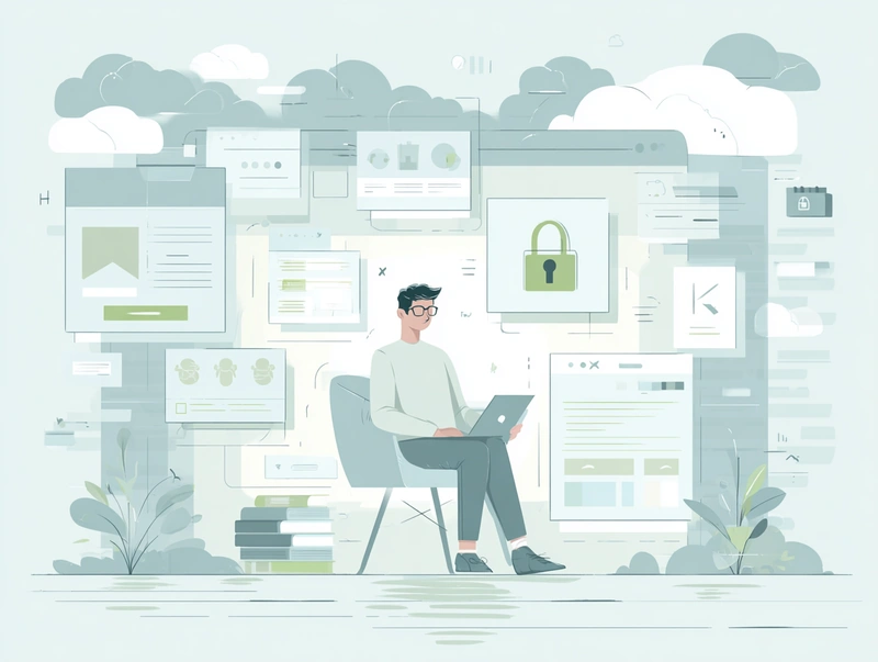 Illustration about privacy controls on social media