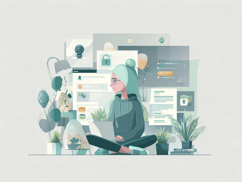 Illustration about privacy on social networking platforms